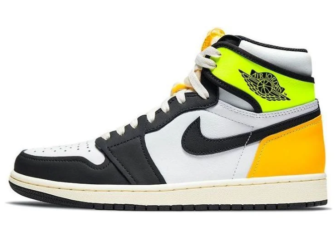 Air Jordan 1 Retro High OG 'Volt Gold' – White / Volt / Metallic Gold (555088-118)