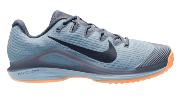 Nike Men's Vapor 12 Clay Court Tennis Shoes in Ashen SlateObsidian-Lt Armory Blue