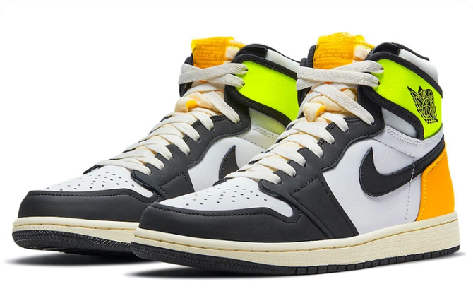 Air Jordan 1 Retro High OG 'Volt Gold' – White / Volt / Metallic Gold (555088-118)