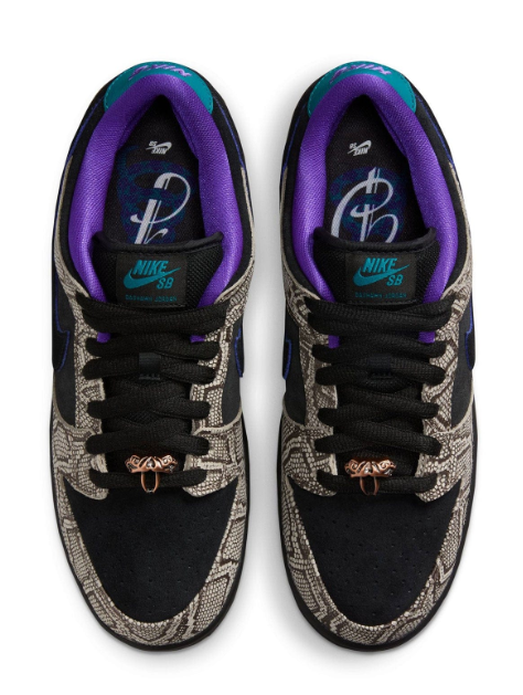 Nike SB Dunk Low Dashawn Jordan - Snake Skin  Black  Fierce Purple