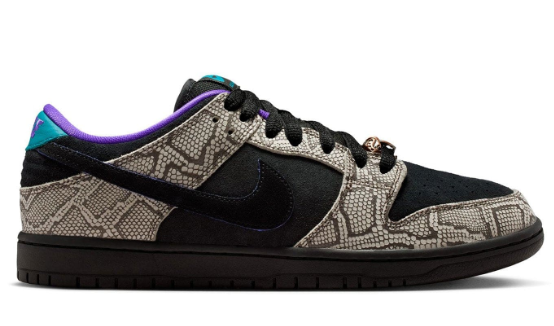 Nike SB Dunk Low Dashawn Jordan - Snake Skin  Black  Fierce Purple